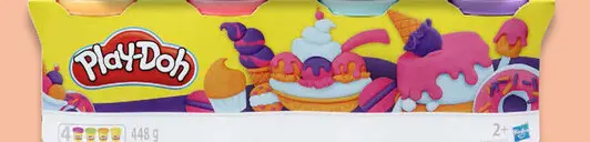 Aanbieding: Play-Doh 4-Pack (Zoete Kleuren)