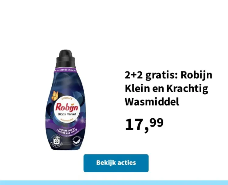 Promotie: Robijn Klein en Krachtig Wasmiddel
