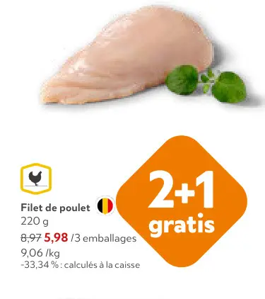 Offre: Filet de poulet
