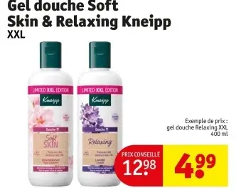Offre: Gel douche Soft Skin & Relaxing Kneipp XXL