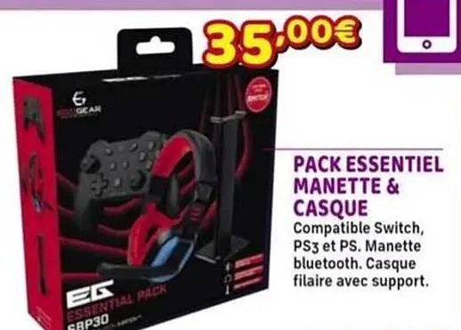 Offre: Pack essentiel manette & casque