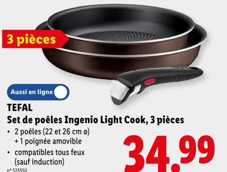 Offre: Set de poêles Ingenio Light Cook