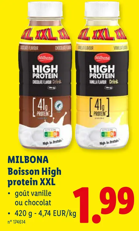 Offre: Boisson High protein XXL