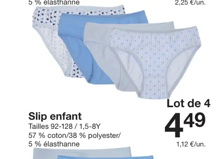 Offre: Slip enfant
