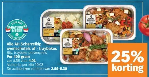 Aanbieding: Scharrelkip ovenschotels of - traybakes