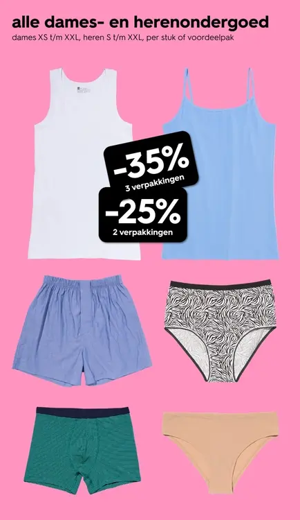 Aanbieding: Alle dames- en herenondergoed
