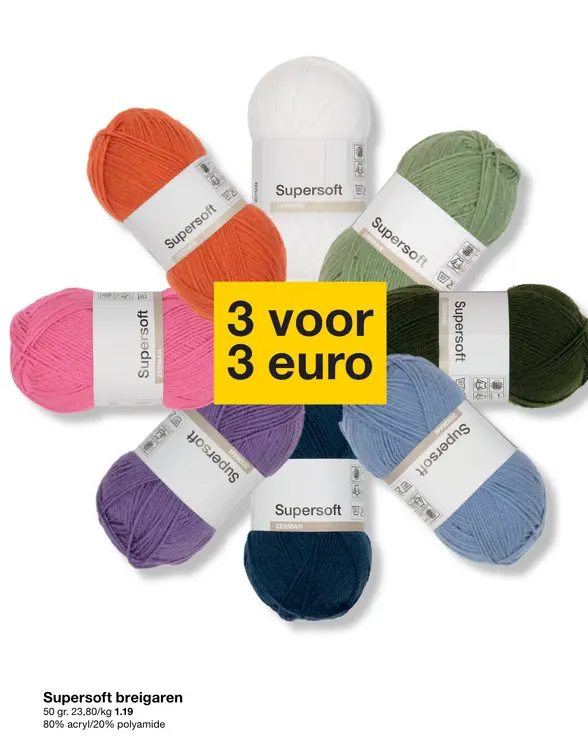 Promotie: Supersoft breigaren