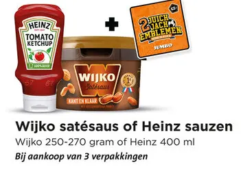 Aanbieding: Wijko satésaus of Heinz sauzen