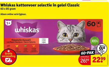 Aanbieding: Whiskas kattenvoer selectie in gelei Classic