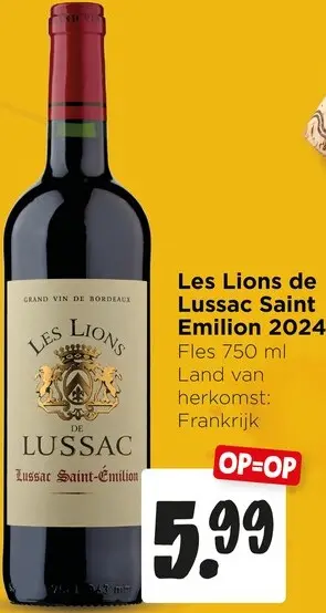 Aanbieding: Les Lions de Lussac Saint Emilion 2024