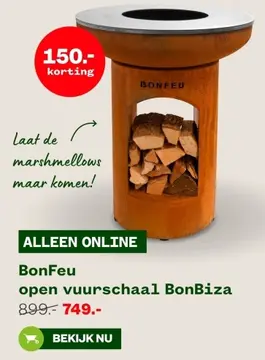 Aanbieding: open vuurschaal BonBiza