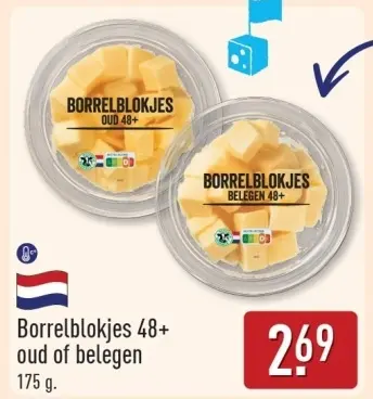 Aanbieding: Borrelblokjes 48+
