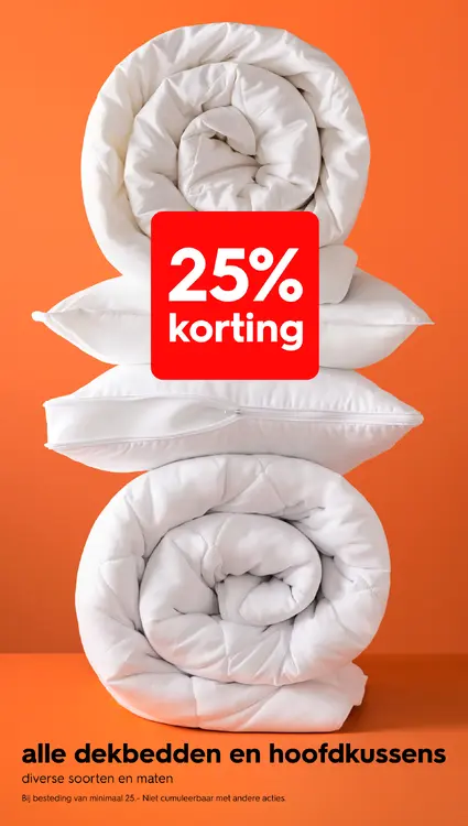 Promotie: Alle dekbedden en hoofdkussens