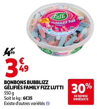 Promotie: Bonbons bubblizz gélifiés Family Fizz