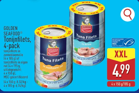 Promotie: Tonijnfilets, 4-pack