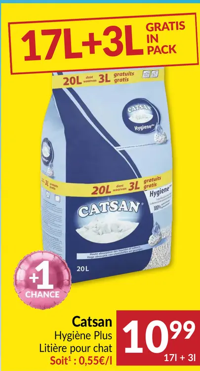 Offre: Hygiène Plus Litière pour chat