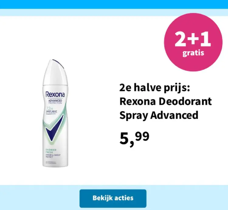 Aanbieding: Rexona Deodorant Spray Advanced