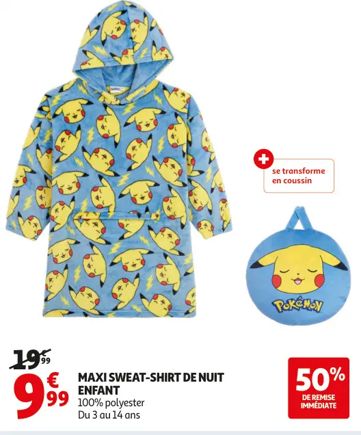 Offre: Maxi sweat-shirt de nuit