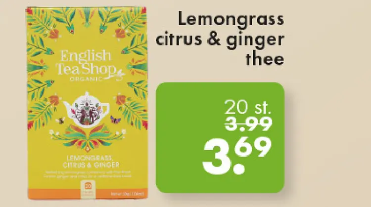 Aanbieding: Lemongrass citrus & ginger thee