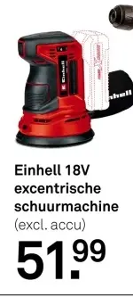 Aanbieding: Einhell 18V excentrische schuurmachine