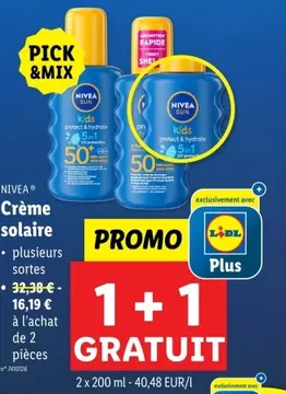 Offre: Crème solaire