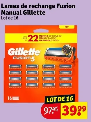 Offre: Lames de rechange Fusion Manual