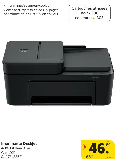 Offre: Imprimante Deskjet 4320 All-in-One