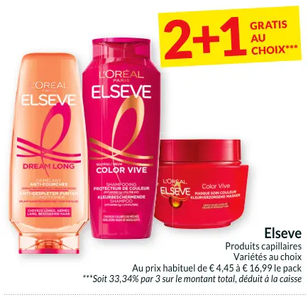 Offre: Elseve Produits capillaires