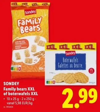 Promotie: Family bears XXL of boterwafels XXL