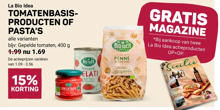 Aanbieding: Tomatenbasisproducten of pasta's
