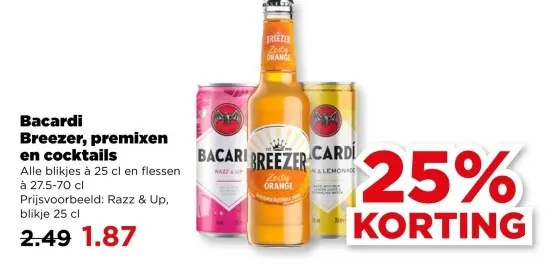Aanbieding: Breezer, premixen en cocktails