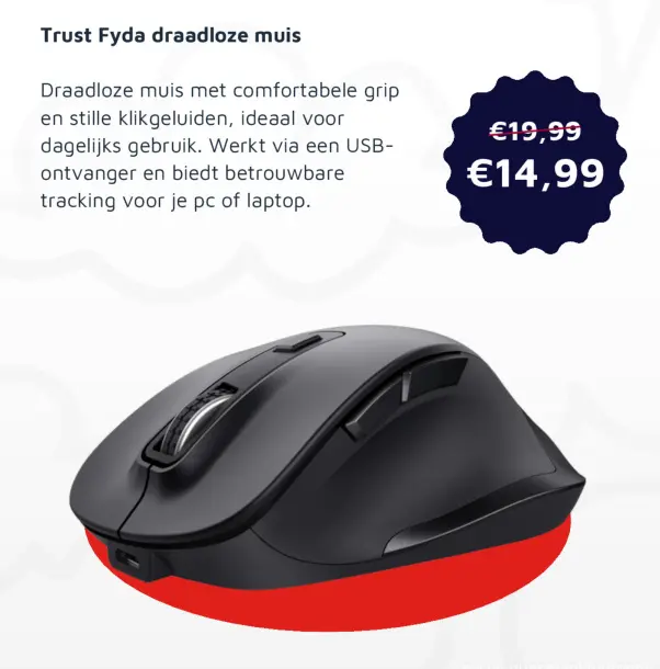 Aanbieding: Trust Fyda draadloze muis