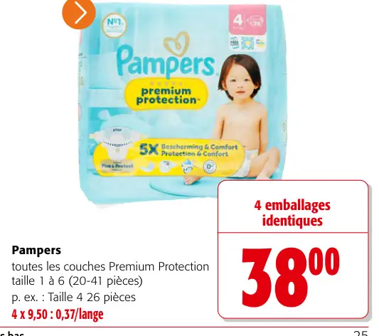 Offre: Pampers Premium Protection
