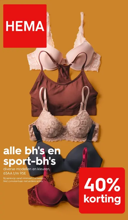 Promotie: alle bh's en sport-bh's