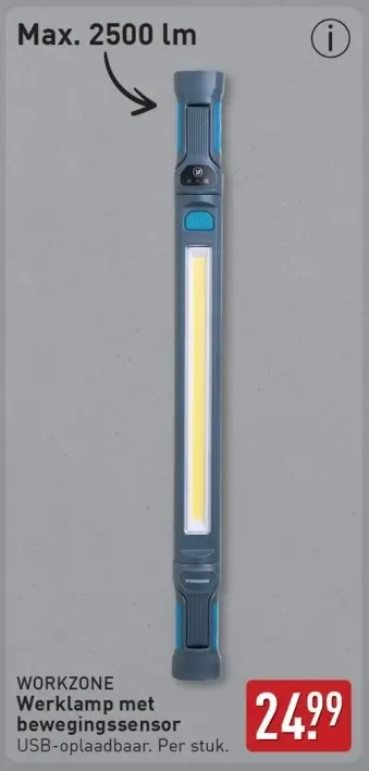 Aanbieding: Werklamp met bewegingssensor