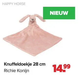 Aanbieding: Happy Horse Knuffeldoekje Richie Konijn - 28 cm