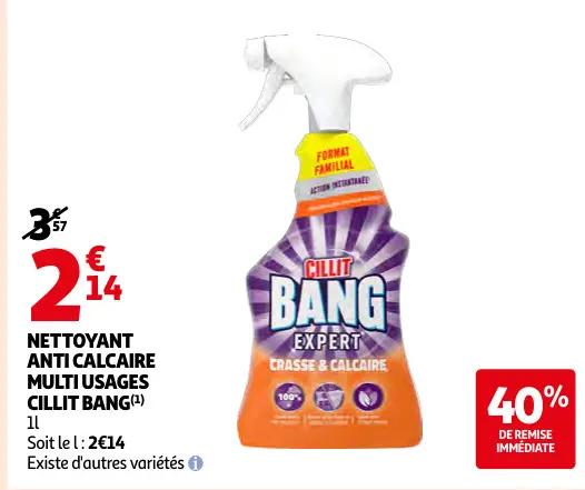 Offre: Nettoyant anti calcaire multi usages