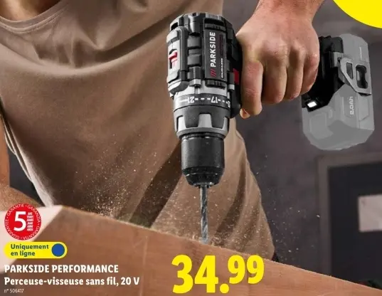 Offre: Perceuse-visseuse sans fil, 20 V