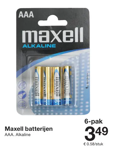 Promotie: Maxell batterijen