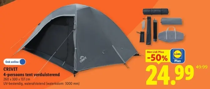 Aanbieding: 4-persoons tent verduisterend