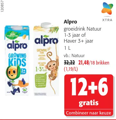 Promotie: Groeidrink Natuur 1-3 jaar of Haver 3+ jaar