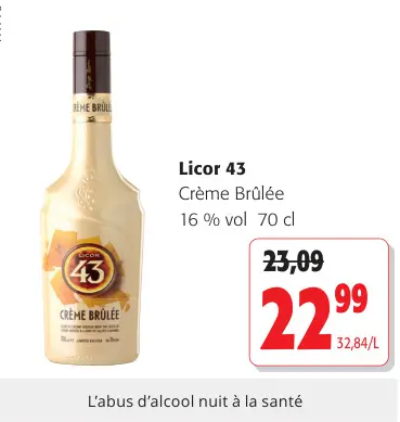 Offre: Licor 43 Crème Brûlée