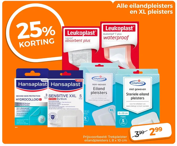 Aanbieding: Alle eilandpleisters en XL pleisters
