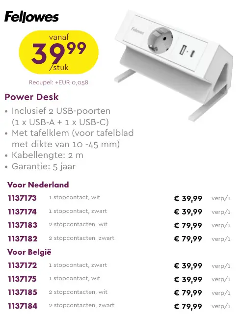 Promotie: Power Desk