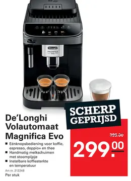 Aanbieding: De'Longhi Volautomaat Magnifica Evo