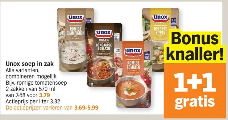 Aanbieding: soep in zak