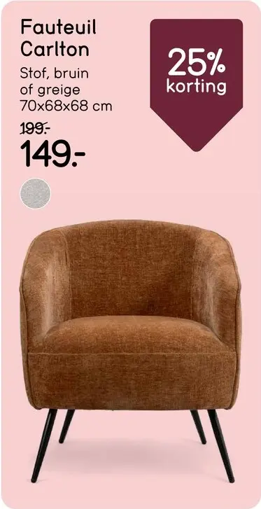 Promotie: Fauteuil Carlton