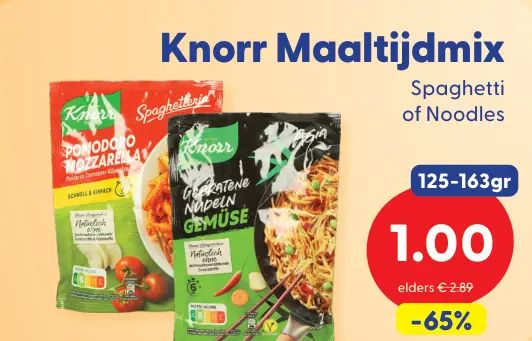 Aanbieding: Maaltijdmix Spaghetti of Noodles