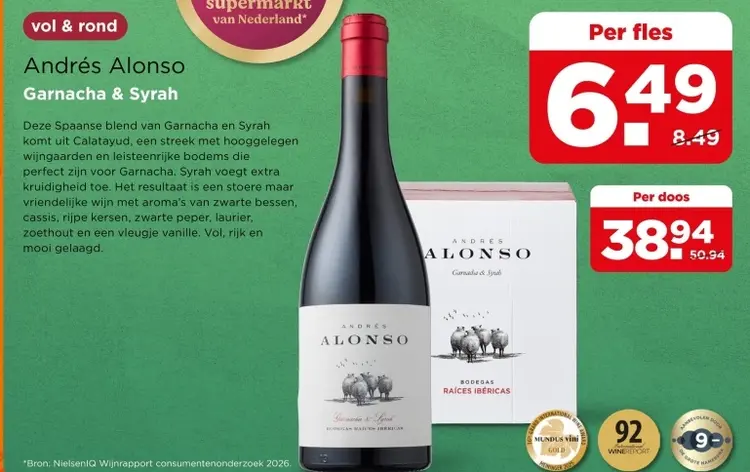 Aanbieding: Andrés Alonso Garnacha & Syrah
