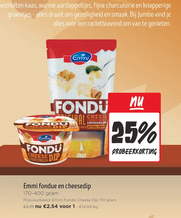 Aanbieding: fondue en cheesedip